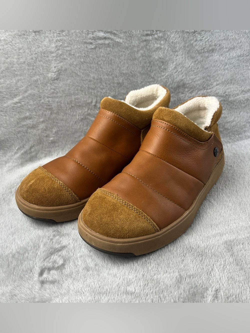 Stio Colter Mid Lightweight Leather Shoes Tan Brown Slip On Shoe Women’s Sz 6.5